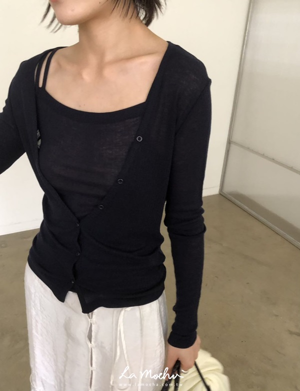 微透親膚排扣外套
